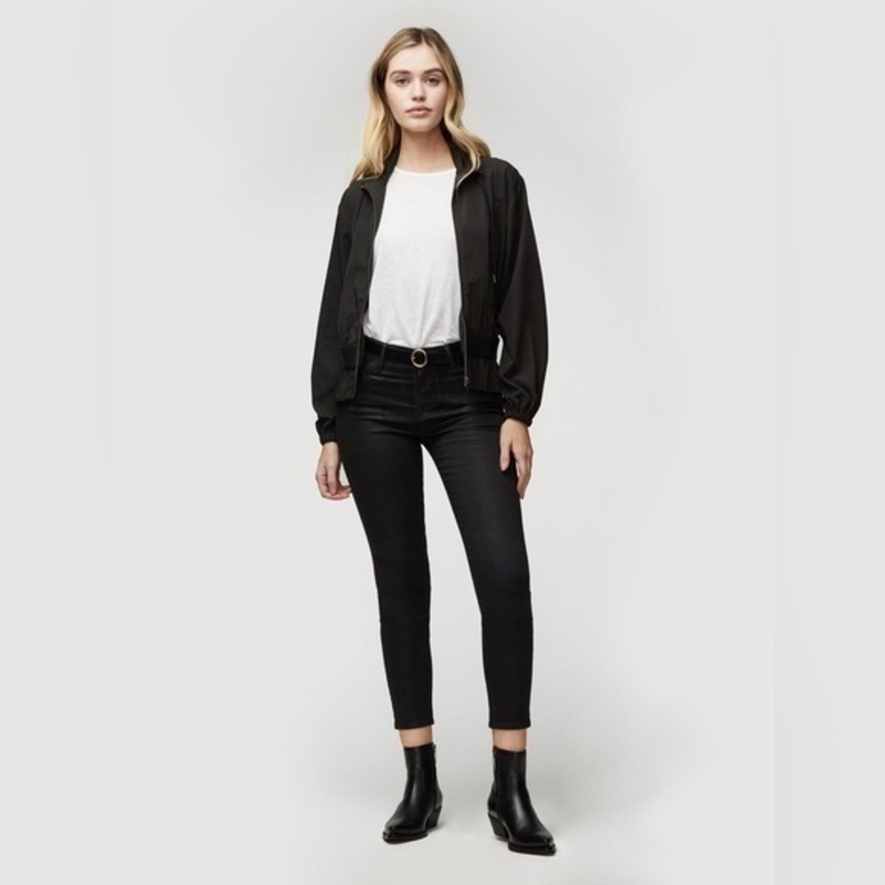FRAME - Le High Skinny Coated Noir Coated Jeans